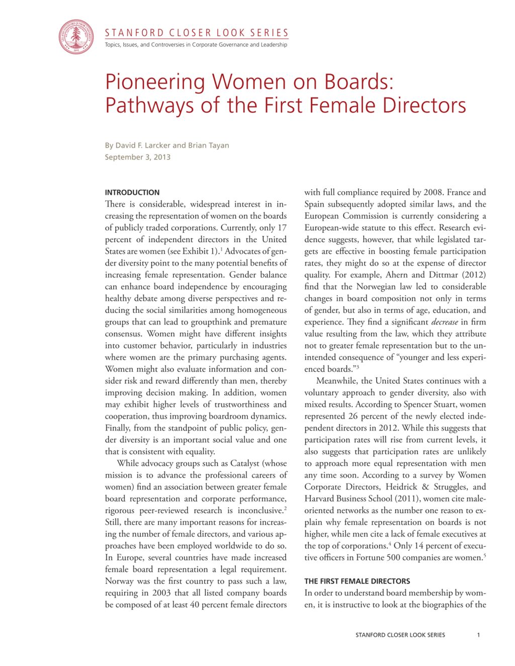 Miniature of Pioneering Women on Boards: Pathways of the First Female Directors