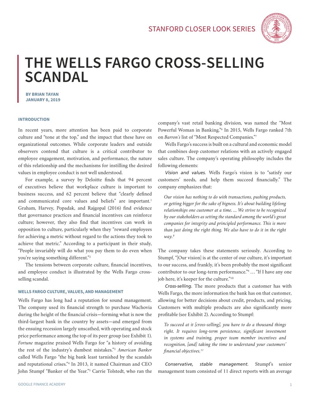 Miniature of The Wells Fargo Cross-Selling Scandal