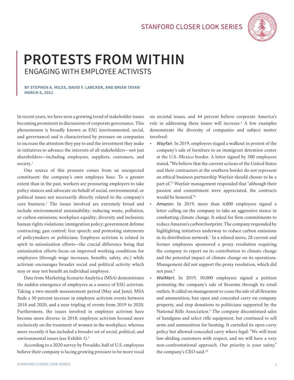 Miniature of Protests from Within: Engaging with Employee Activists