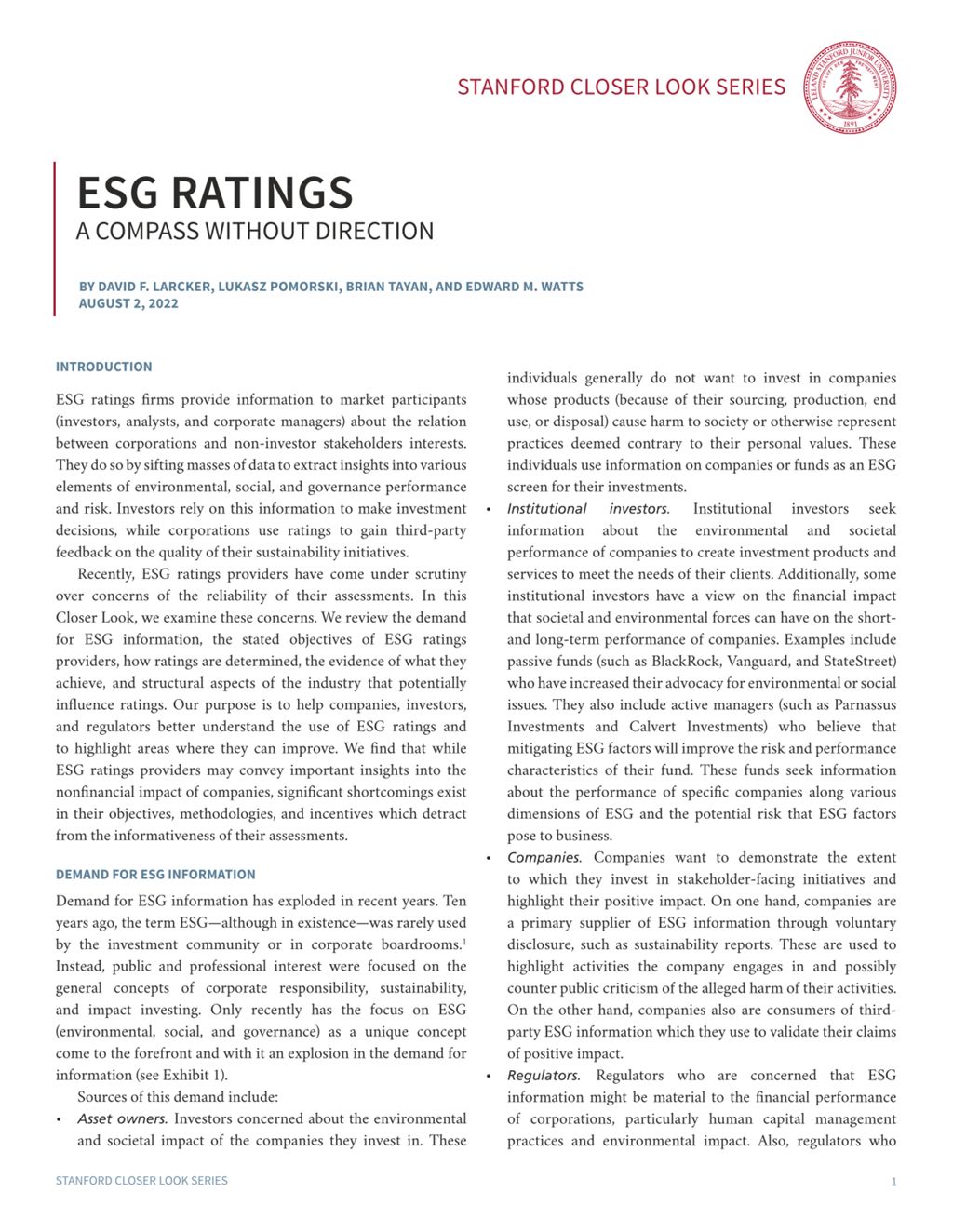 Miniature of ESG Ratings: A Compass without Direction