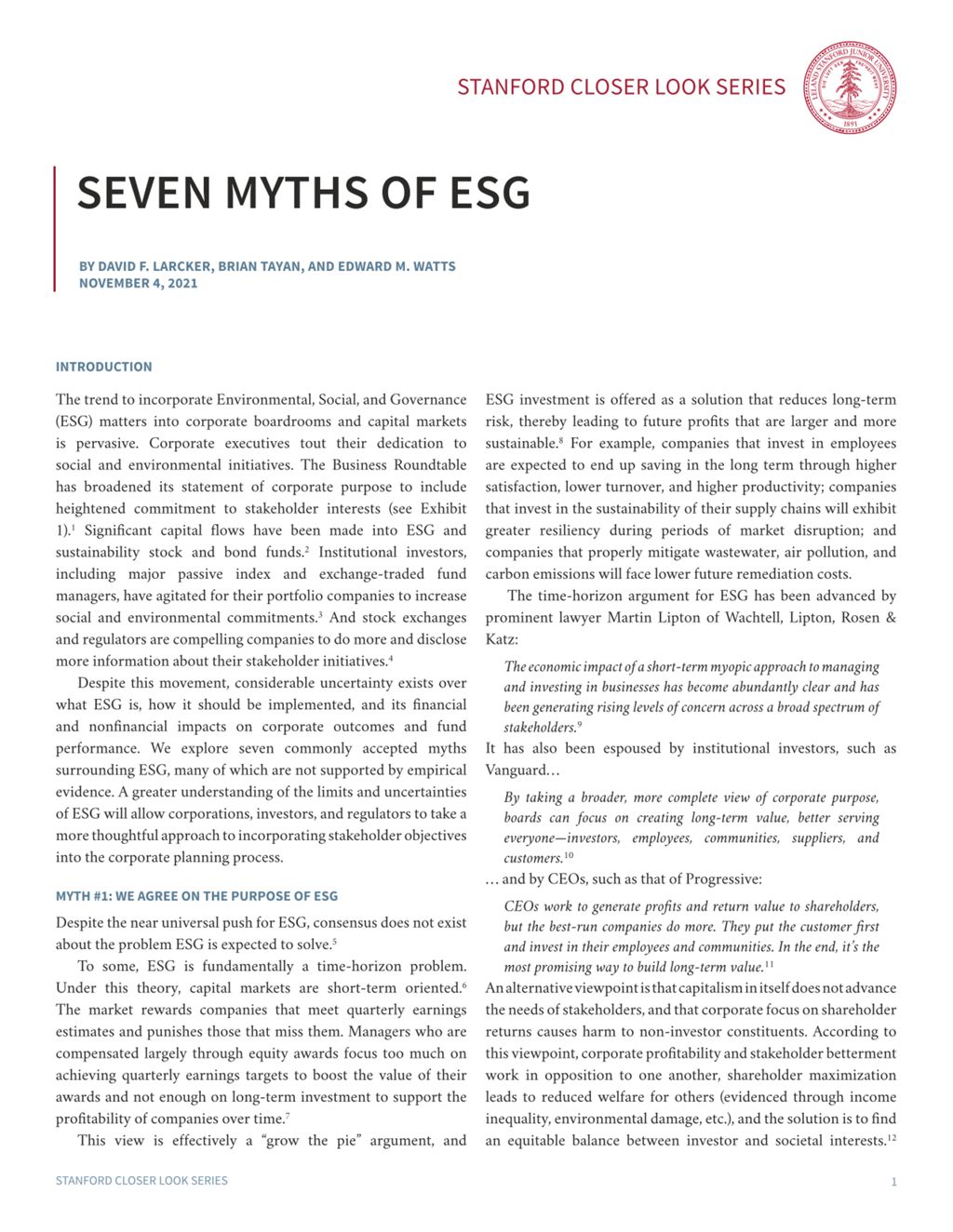 Miniature of Seven Myths of ESG