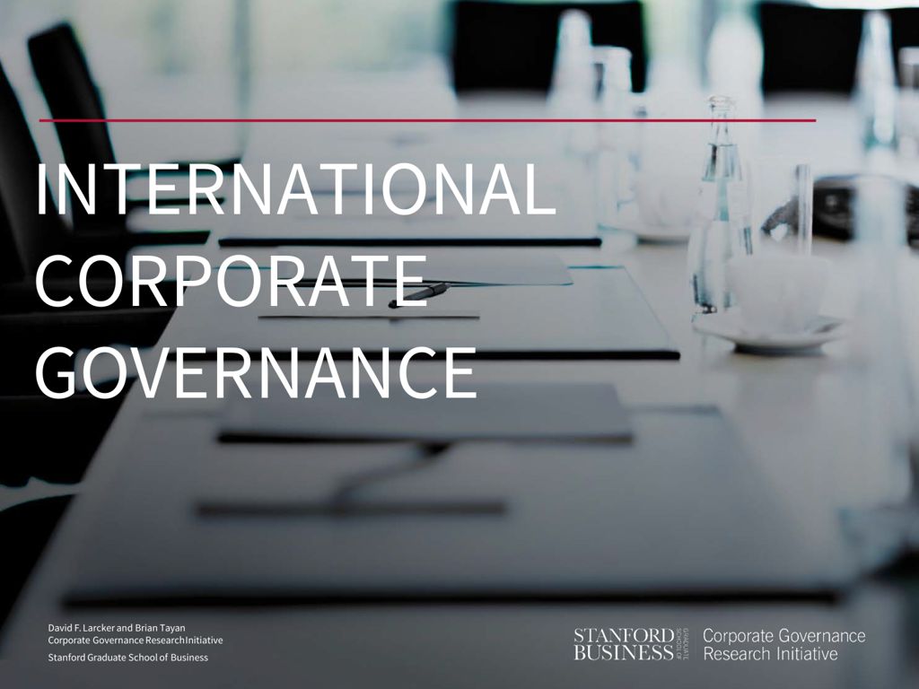 Miniature of International Corporate Governance