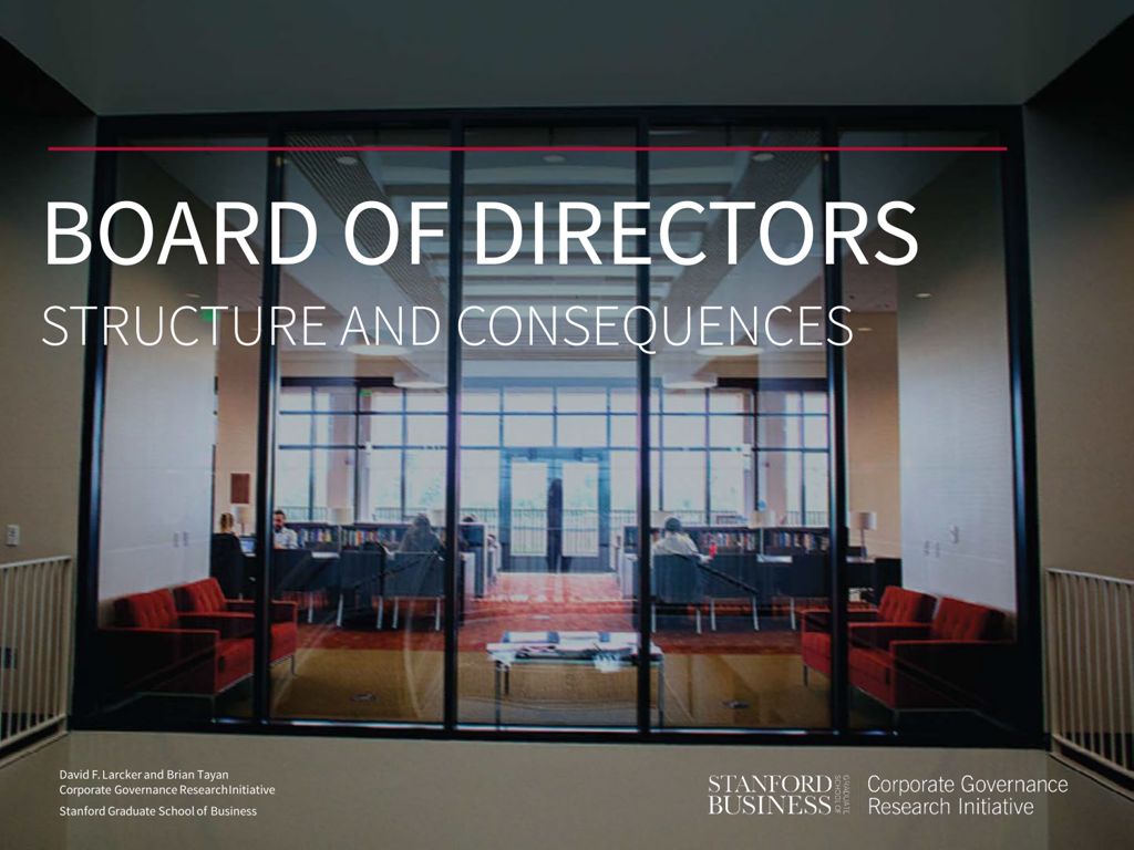 Miniature of Board of Directors: Structure and Consequences