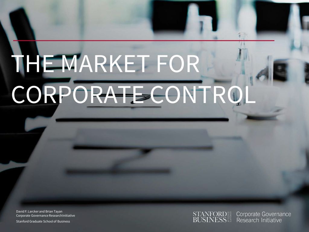 Miniature of The Market for Corporate Control