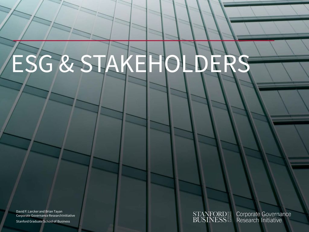 Miniature of ESG and Stakeholders