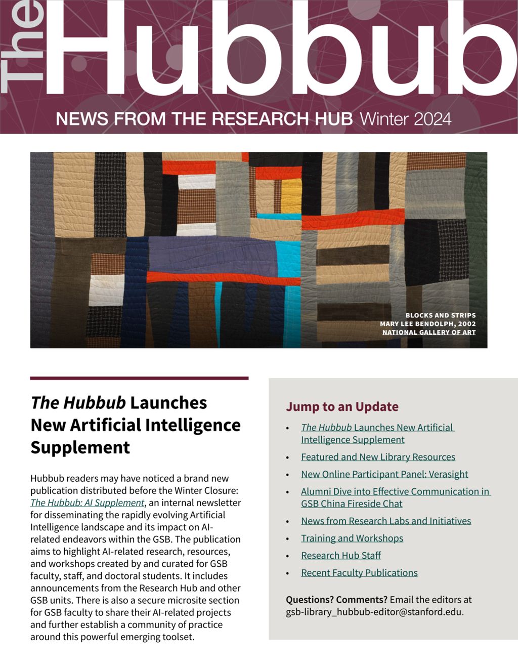 Miniature of The Hubbub, News from the Research Hub