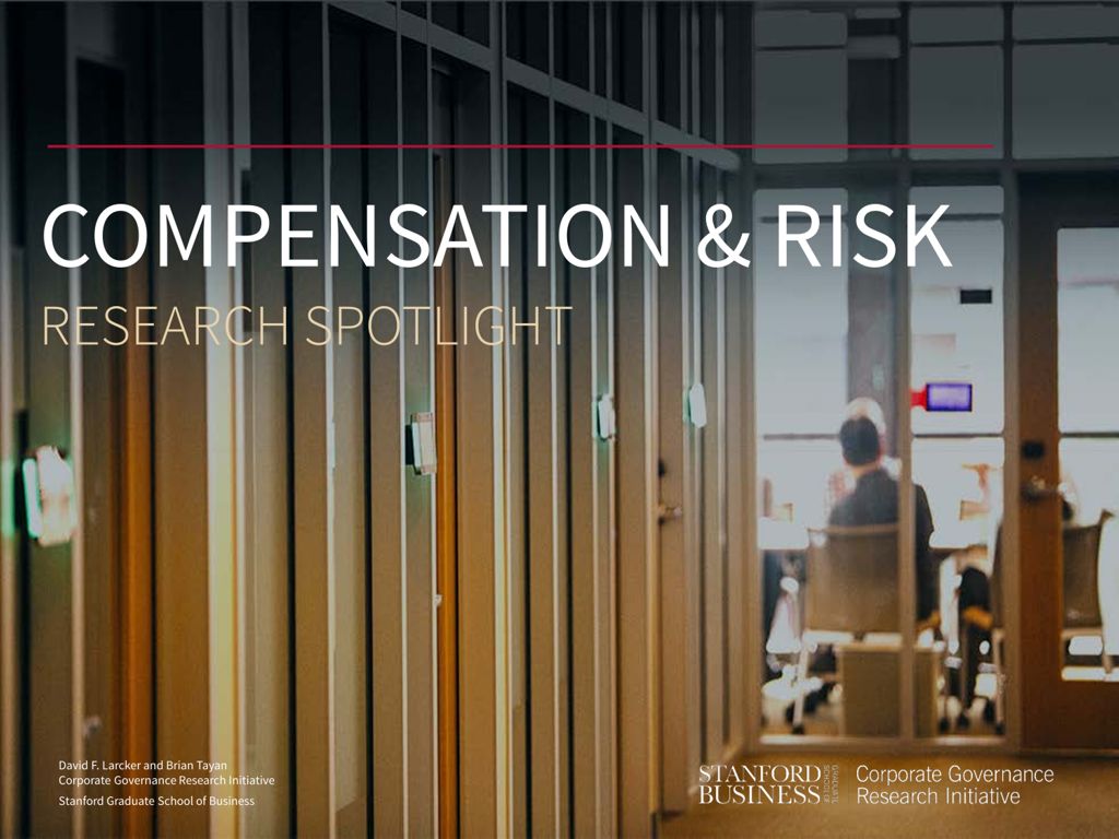 Miniature of Compensation & Risk