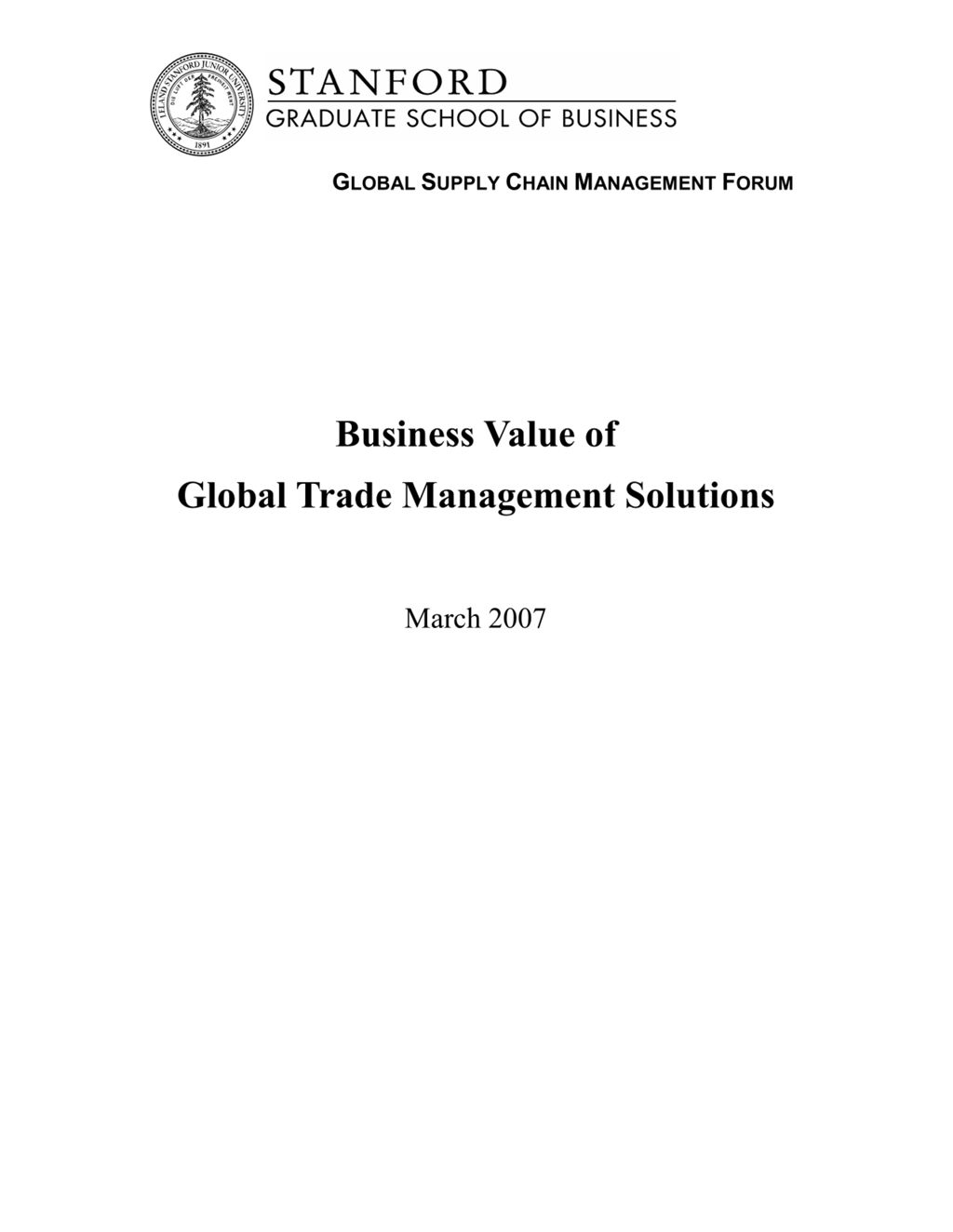 Miniature of Business Value of Global Trade Management Solutions