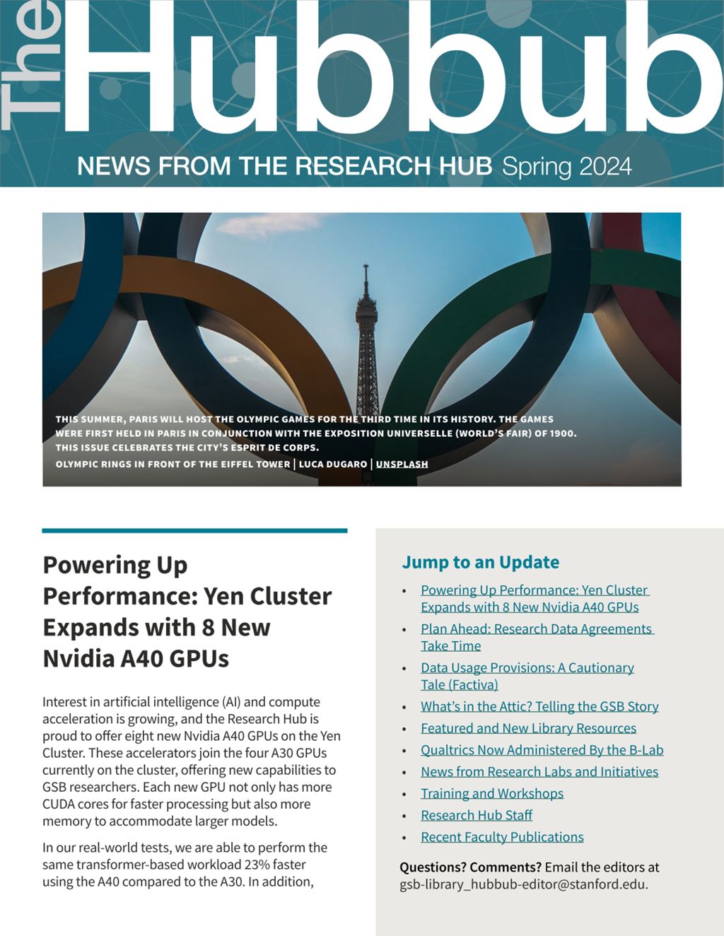 Miniature of The Hubbub, News from the Research Hub