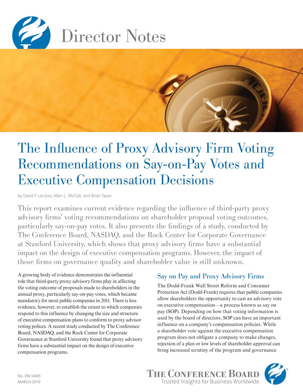 Miniature of 2012 Proxy Advisory Survey