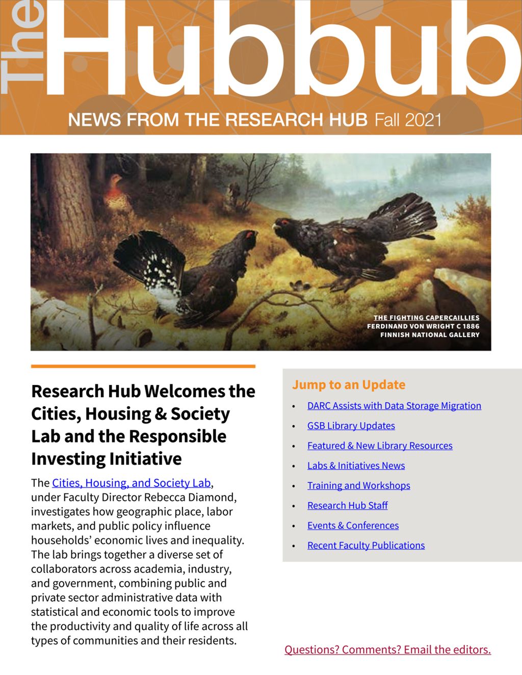 Miniature of The Hubbub, News from the Research Hub